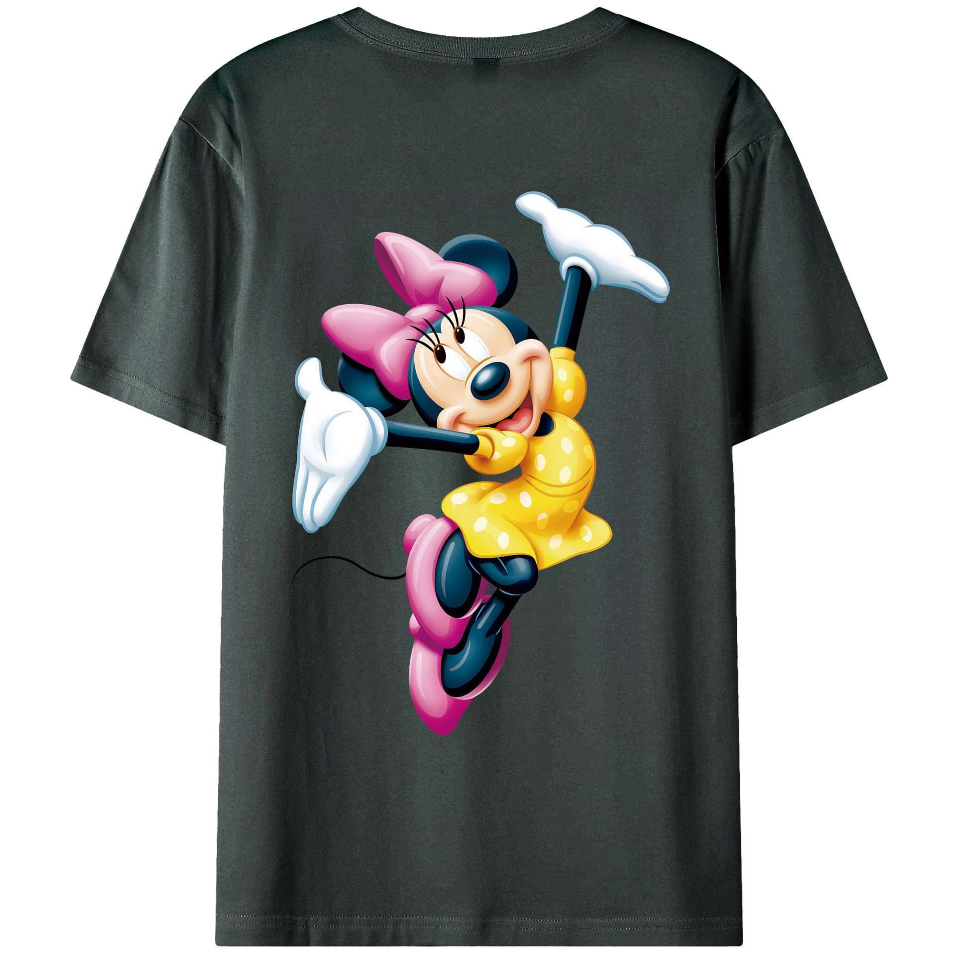 （画像用） ミッキーマウス Mickey Mouse 綿100％ メンズ半袖Tシャツ（バックプリント） 通気性